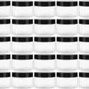 TUZAZO 4 Oz Plastic Container Jars with Lids BPA Free, 24 Pack Empty Round Clear Cosmetic Slime Jars for Lotion, Cream, Ointments, Body Butter, Makeup, Travel Storage