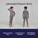 Thermal Underwear for Kids Boys Thermals Top & Bottom Set Long Underwear Base Layer Pajamas (Gray)