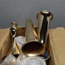 NUPTIO Gold Tall Centerpiece Table: 21.9" Trumpet Vases for Wedding Metal Flower Stand for Party Decorations Set of 10