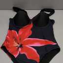 SweatyRocks Women's Floral Print One Piece Control Swimsuit Monokini with Cover Up Beach Skirts Swimwear (Large, Black)