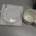 BESTINNKITS Smart Coffee Set Auto On/Off Gravity-Induction Mug Office Desk Use, Candle Wax Cup Warmer Heating Plate (Up to 131F/55C), 14oz (White Set)