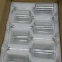 Square Wine Glasses Set of 12,10oz Large Champagne Flute, Square Unique White & Red Wine Goblets, Dishwasher-safe Clear (12)