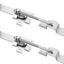 2 Pcs Barn Door Jamb Latch with Hook 7" Sliding Door Latch for Barn and Bi-Parting Doors