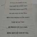 Reserved Wedding Chair Sign Banner in Loving Memory Reserved Signs for Wedding with Love from Heaven Cotton Linen 15'' x 50'' Save a Seat for Someone in Heaven Be There(White,Loving)