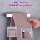 GERZWY Bath Towel Holder SUS304 Stainless Steel Towel Hanger Towel Ring for Bathroom Lavatory Wall Mount Contemporary Style, Brushed Finish HG1706-LS