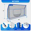 Baseball Softball Net with Blocking System, Batting Cage Practice Net | All-Around Ball Containment, Heavy-Duty Pre-Assembled Metal Frame, 7-Ply Tear Resistant Net, for Backyard Hitting & Pitching