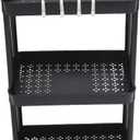 Rolling Storage Cart Multi-Utility Trolley Organizer for Kitchen Bathroom Living PP Material Mobile Shelving Rack for Easy Storage Organization