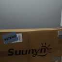 Folding Adirondack Chair, HDPE All-Weather Fire Pit Chairs, Plastic Adirondack Chairs with 2 Cup Holder, Outdoor Lawn Chair for Patio Garden (Black)