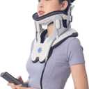 Cervical Neck Traction Device, Electric Air Pump Neck Stretcher Cervical Traction Device,with 3 Power Traction and 8 Airbag Support, Neck Brace which Decompresses the Neck and Relieves