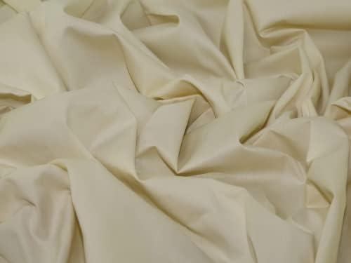 Minerva Polyester Cotton Drill Fabric Cream - per Yard, 2 pack.