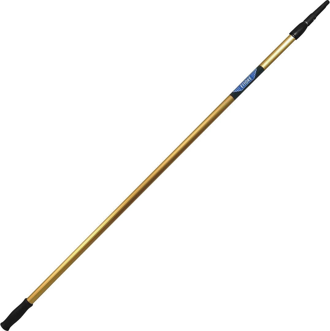 Ettore 42108 2 Section Extension Pole, 8-Feet,Gold, Black
