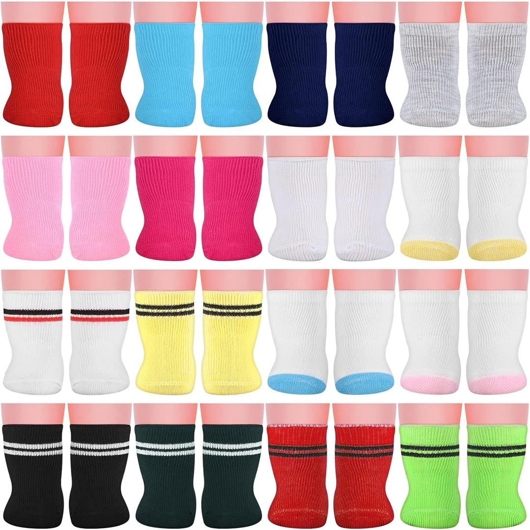 Honoson 13 Pairs Doll Socks for American 18 Inch Doll Socks Accessories Gifts for Holiday Birthday, Multicolor