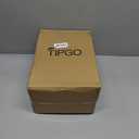 TIPGO Bathroom Trash Can with Lid, 4 Gallon / 15 Liter Small Garbage Can, Press Top Bin, Plastic Wastebasket with Pop-Up Lid for Bedroom, Living Room, Office (Black)