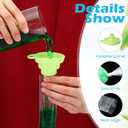 Hoolerry 600 Pcs Disposable Ice Lolly Bags Plastic Mold Ice Cream Bags with Silicone Foldable Funnel for Making Candy Yogurt Freeze Lolly (2 x 7.9 Inch)