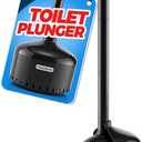 FORASTO Toilet Plunger with Holder,Plungers for Bathroom with Holder,Plunger with Cover,Bathroom DecorBathroom AccessoriesToilet Bowl Cleaners,Black(19inch)