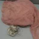 10x10ft Dusty Rose Tulle Backdrop Curtain with Lights String for Parites, Sheer Photo Backdrop Drapes for Wedding Baby Shower Bridal Shower Birthday Party Photo Shoot Background Decorations (10ft x 10ft(2 Panels 5*10ft))