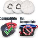 2 x Mop Replace Head, Spin Mop Replacement Head Easywring 1-Tank System, Easy Cleaning, Microfiber, Machine Washable (3 Pack)