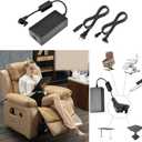 Universal Lift Chair or Power Recliner AC/DC Switching Power Supply Transformer Compatible with Recliners 29V 2A Adapter for Lift Chair or Recliner(US Plug & Motor Cable Included)