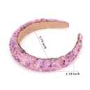 YISSION 1PC Stone Headband for Women Girls Non Slip Head Band Purple Jeweled Hairband Fashion Padded Headbands for Women Hair Accessories for Women Girls
