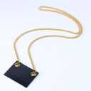 Conversion Kit Compatible With YSL small card holder Felt Insert + 47" Gold Chain (black) (black)