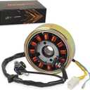 12 Pole 5 Wire DC Stator Coil with Flywheel Rotor Kit for GY6 125cc 150cc 4 Stroke Moped Scooter ATV Go Kart Scooter