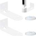 2 Pack Adhesive Wall Mount Compatible with Ring Pan-Tilt Indoor Cam,Ring Indoor Cam, Adjustable Metal Camera Holder Bracket Camera Corner Ceiling Mount, Easy to Install, White