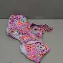 Fanuerg Women's High Waisted Bikini Sets Ditsy Floral Printed Two Piece Swimsuit Adjustable Strap Bathing Suit (Medium)