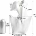 SOUJOY Jewelry Mannequin Display, Resin Display Stand Bust, Boutique Earring Holder Organizer for Show Jewelry, Necklace, Earrings, Rings, White