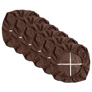 Yikko Chair Seat Covers, High-Density Check Jacquard Ekedalen Seat Covers for Dining Kitchen Restaurant Banquet, Stretch Removable Washable Chair Seat Cushion Protector (8 Brown)