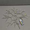 Tuanse 2 Pcs 16 x 13 inch Christmas Snowflake Light Large Christmas Silhouette Window Lights with Remote Control LED Lighted Snowflake Decoration Xmas Silhouette for Tree Outdoor Wall (White)