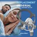 Full Face CPAP Mask, Full Cover Replacement Kit, Comfort Series Nasal CPAP MASK, Cpap Masks Includes Headgear, Cushion, Frame and Elbow, Gray (L)