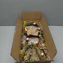 2 Pack Easter Bunny Wreath for Front Door - Large 20 Inch Rabbit Shaped Spring Wreaths with Eggs and Burlap Bow - Natural Vine Hanging Decor for Double Door Wall Covered Porch Farmhouse Home