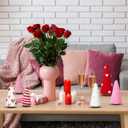 Giegxin 6 Pcs Valentine's Day Cone Tree Table Decorations, 3 Size Mini Tabletop Trees Valentine's Heart Style Pink Red White Yarn Decorations for Table Holiday Party Wedding Home Decor Gift for Her