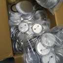 200 Sets Metal Round Button Supplies Button Making Parts, 58mm/2.25 inch Pin Maker Parts Badge Supplies for Button Maker, Including Metal Shells Metal Back Cover Clear Film and Paper