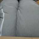 QUEEN ROSE Extra Long U Shaped Body Pillow, Cooling Pregnancy Pillows for Sleeping, 65 Inch Full Body Support Maternity Pillow for Adults, Support for Back, Hip, Legs for Pregnant Women, Grey, X-Large
