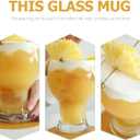 Sturdy Glass Mug Ice Coffee Cup Tumbler Easy to Clean for Home Cafe Bars