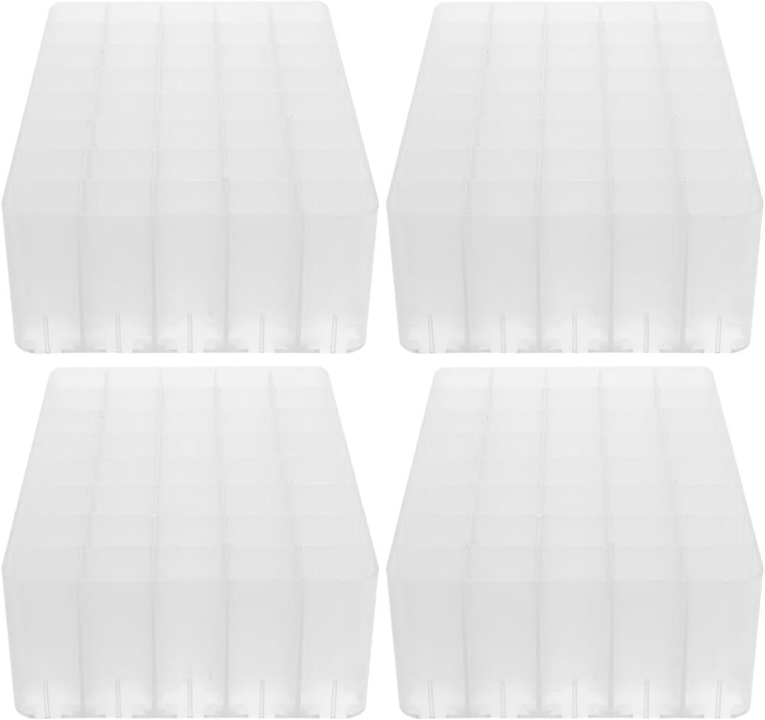 EXCEART Marker Pen Holders Desk Stand Organizer 4Pcs Plastic Storage Box Base for Office School Art Supplies Pencil Caddy for Workspace