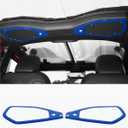 Savadicar Overhead Soundbar Speaker Trim Cover for 2024+ Jeep Wrangler (JL) & Gladiator (JT), Enhance Interior Aesthetics with Premium Styling Accent Accessories, Blue, 2 Pcs