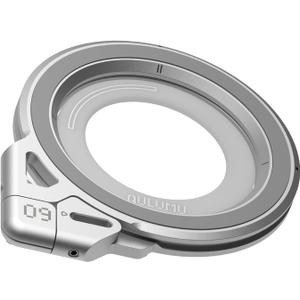 Aulumu G09 Magnetic Ring Grip | Omnidirectional Rotation | MagSafe Compatible | Aluminium Alloy Construction | Stable Dual-Sided Magnetic Attachment | Includes Handle Ring Phone Stand- Silver