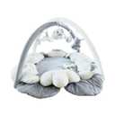 LULLABY COTTON Baby Play Gym Mat - Ultra Soft 100% Cotton Thick Playmat with 6 Toys, Convertible to Ball Pit, Machine Washable & Adjustable for Newborn to Toddler (Grey Dog)