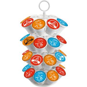 Coffee Pod Carousel Holder,Compatible with K-Cups Organizer Compatible with 36 Cup Pods,Spins 360-Degrees (WHITE)
