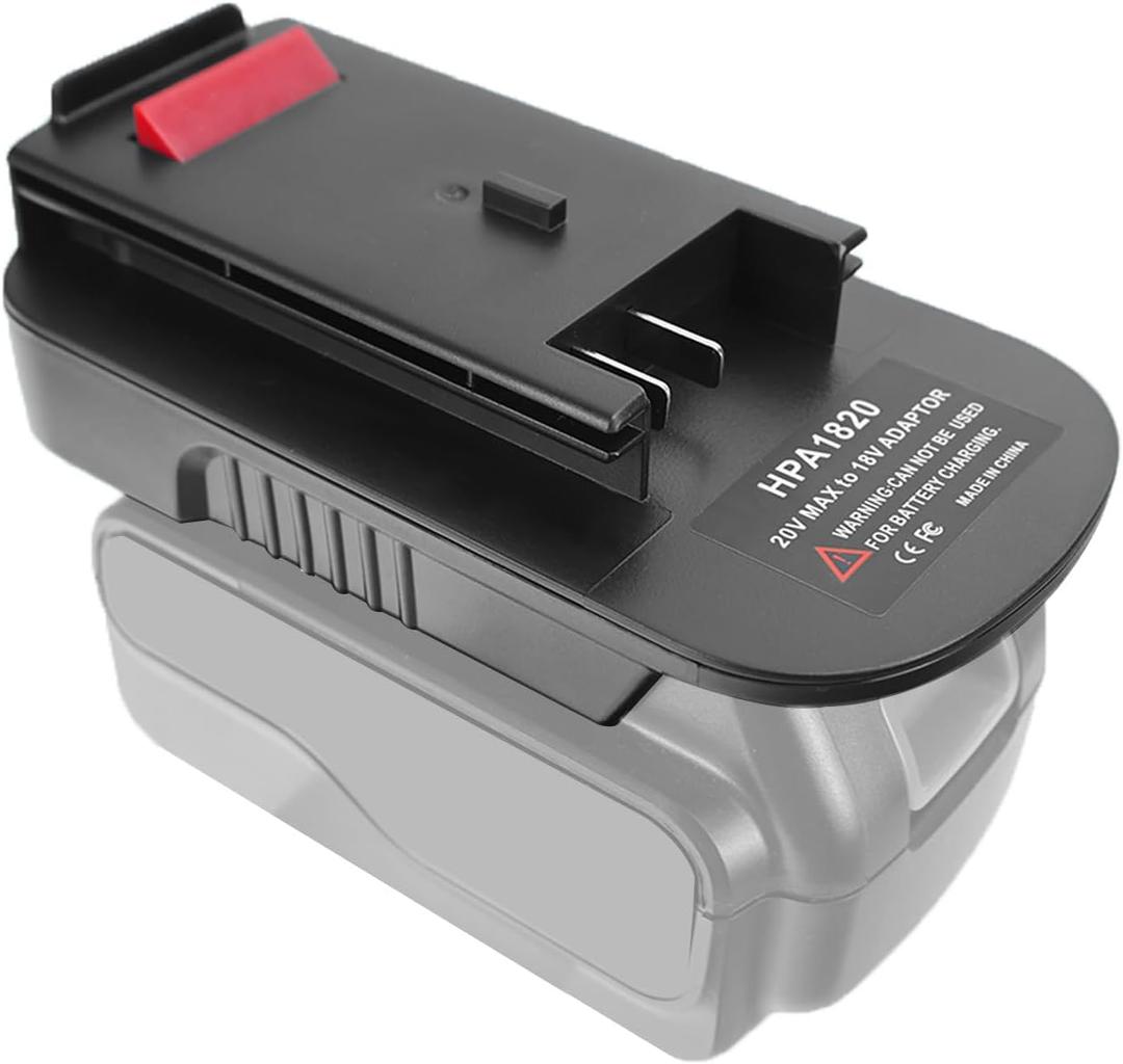 20V Adapter HPA1820 for Black&Decker LBXR2020 18V to 20V Batteries Convertor Adapter for Black Decker 18V NiCad & NiMh Battery ToolsHPB18 HPB18-OPE 244760-00 A1718 FS18FL FSB18 for Porter & S