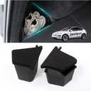 Trunk Storage Bins Trunk Organizer for 2025 2026 Tesla Model Y Juniper 5-Seater, 2PCS Large-Capacity Rear Side Storage Boxes with Carpeted Lid for Model Y Juniper Interior Accessories