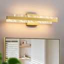 Modern Bathroom Vanity Light: Brushed Gold 24 inch 28W Dimmable LED Bath Bar Light Fixtures Over Mirror - Wall Sconce Picture Lights for Paintings Cabinets Bedroom 3000k