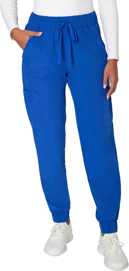 Hanes Women's Scrubs Cargo Joggers, Healthcare Scrub Joggers for Women, Moisture Wicking, Size S
