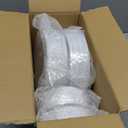 200PCS White Plastic Plates with Gold Rim, Disposable Heavy Duty Plastic Plate, 100 Dinner and 100 Dessert Plates for Party and Wedding