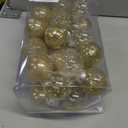 Clear Christmas Ball Ornaments, 30ct 2.36" Gold Shatterproof Xmas Ball Decorations Set Decorative Hanging Ornaments for Christmas Tree Home Office Decor Gift for Christmas Party Wedding