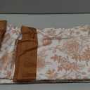 SUSYBAO Vintage Floral Duvet Cover King 100% Cotton 3 Pcs Set 1 Garden Caramel Flower Botanical Duvet Cover with Zipper Ties 2 Pillow Shams Farmhouse Brown Hemmed Bedding Set Soft