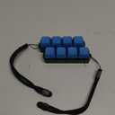 2 Pcs Keyboard Fidget Toy Four-Button Clicker Mechanical Fidget Keyboard Keychain Clicking Toy ADHD Stress Relief Finger Gift(Blue)