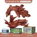 2-Piece 10-14 inch Natural Aquarium Driftwood Decorations - Aquascape Decor for Fish Tanks, Betta Hideouts, Reptile Enclosures & Plant Attachment
